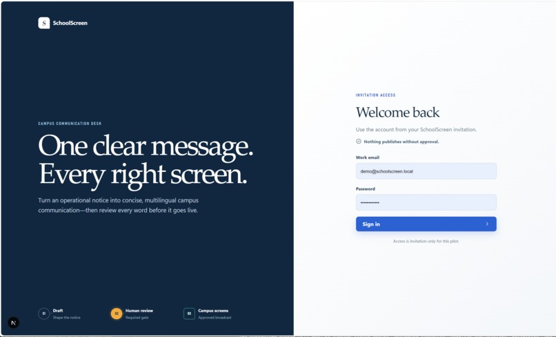 Schoolscreen – screenshot 1