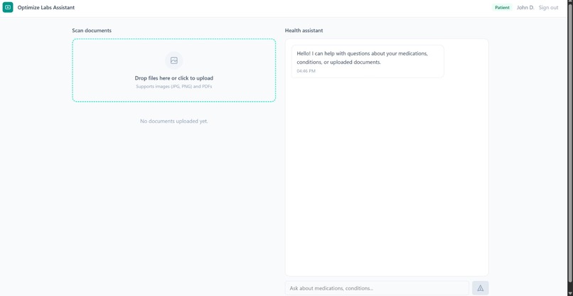 Optimize Labs Assistant – screenshot 1