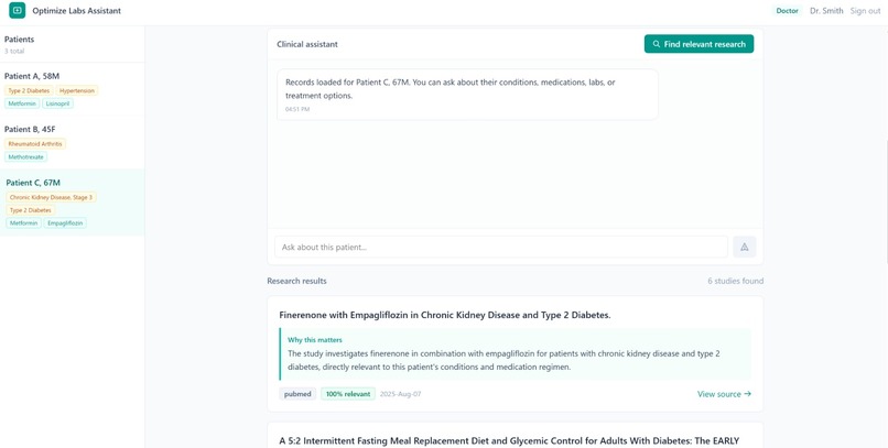 Optimize Labs Assistant – screenshot 3