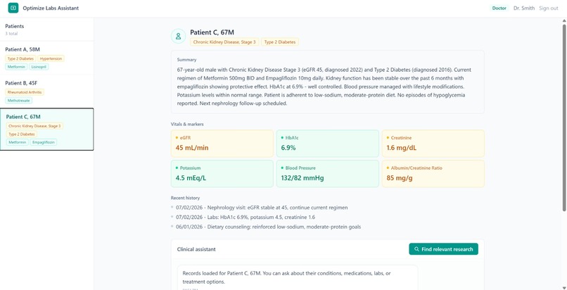 Optimize Labs Assistant – screenshot 4