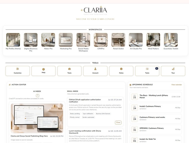 Clariia Action Inbox – screenshot 2
