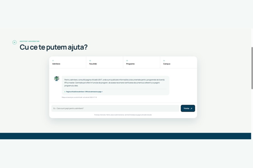 Ghidul tău USVT – AI Student Guide – screenshot 2