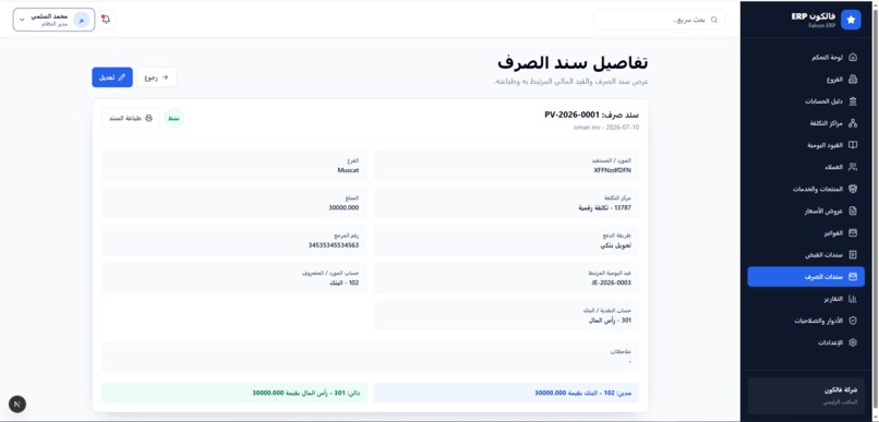 ERP FALCON FINANCE – screenshot 6