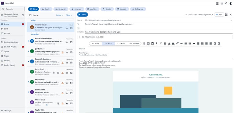 NeonMail – screenshot 3
