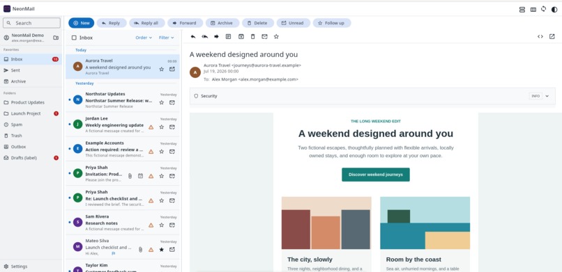 NeonMail – screenshot 1