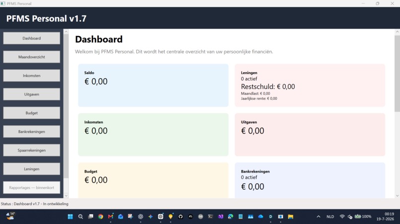 PFMS Personal — Private Finance, Made Simple – screenshot 1
