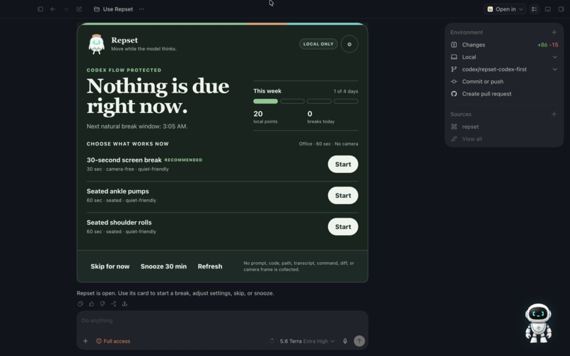 Repset – screenshot 1