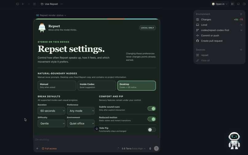 Repset – screenshot 2