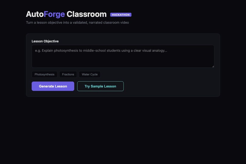 AutoForge Classroom – screenshot 1