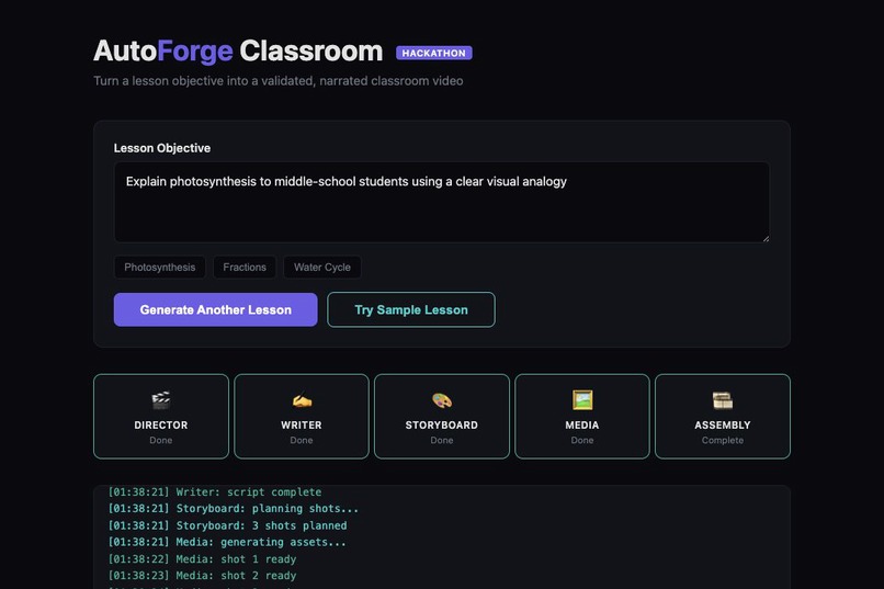 AutoForge Classroom – screenshot 3