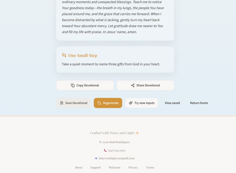 HolyWordSpace - AI Devotional Generator – screenshot 6