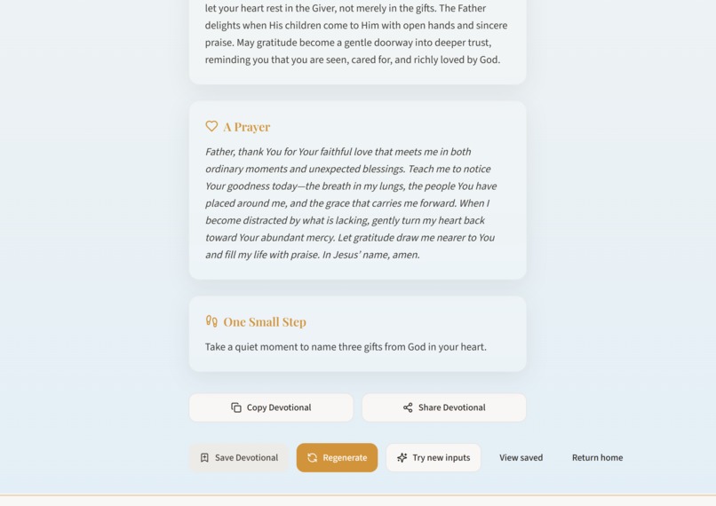 HolyWordSpace - AI Devotional Generator – screenshot 4