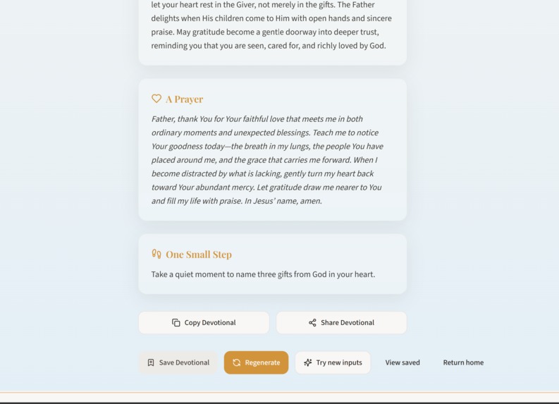HolyWordSpace - AI Devotional Generator – screenshot 5