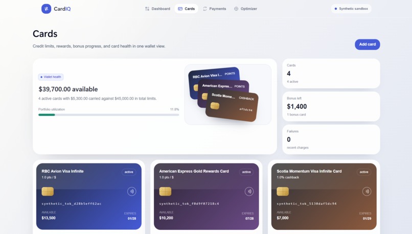CardIQ – screenshot 1