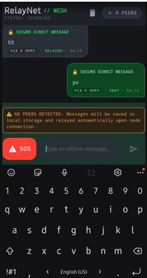 RelayNet: Decentralized Offline Mesh Network – screenshot 1