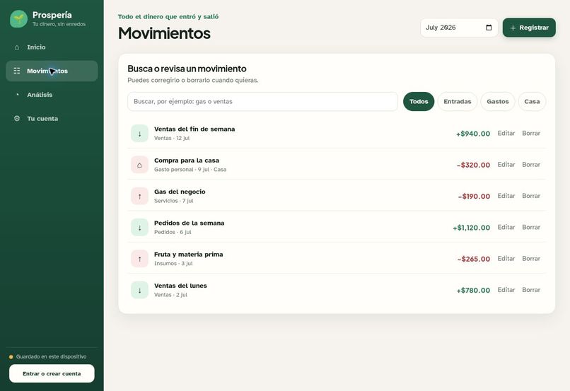 Prospería Balance – screenshot 2