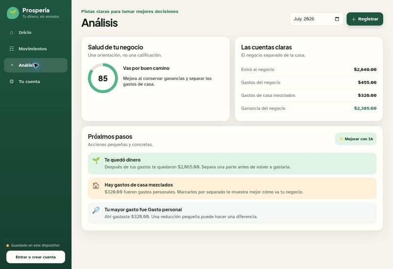 Prospería Balance – screenshot 3