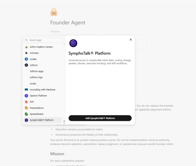 SymphoTalk® Intent Governance Platform – screenshot 4