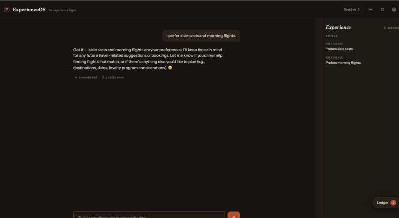 ExperienceOS – screenshot 2