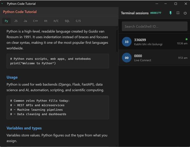 CodeShell – screenshot 6