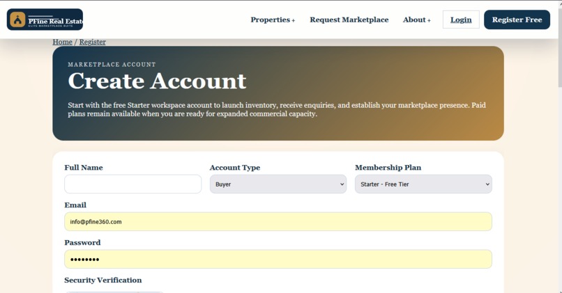 Pfine Real Estate Management System – screenshot 2