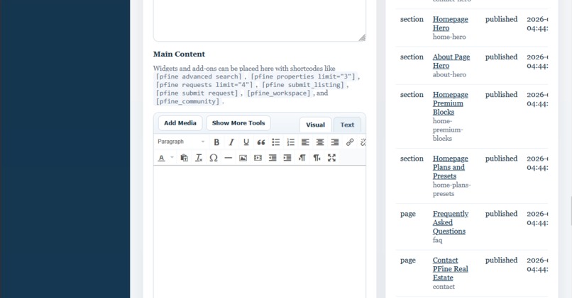 Pfine Real Estate Management System – screenshot 3