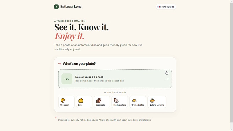 EatLocal Lens – screenshot 1