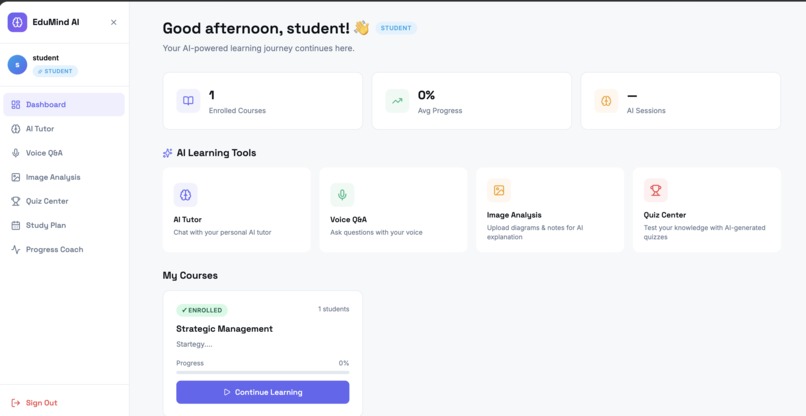 Education Platform with AI Integration (EduMind AI) – screenshot 3