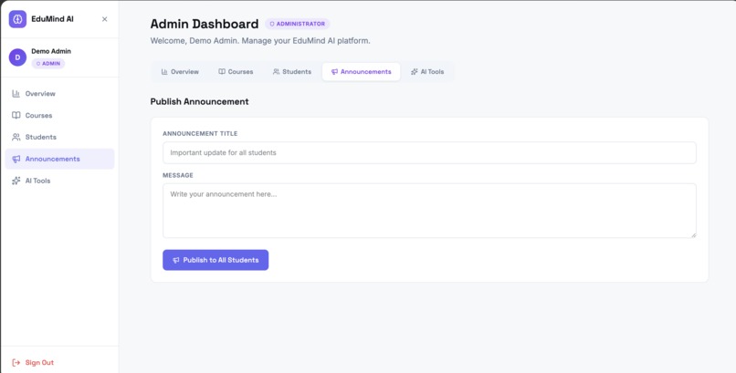 Education Platform with AI Integration (EduMind AI) – screenshot 4