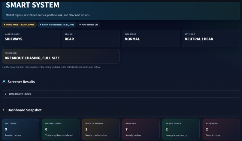 Smart System — AI Portfolio Decision Support – screenshot 1