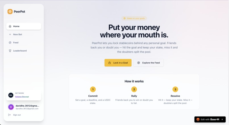 PeerPot – screenshot 1