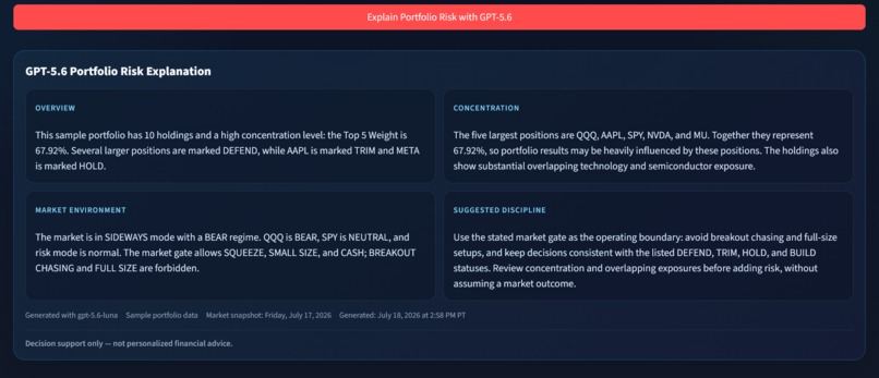 Smart System — AI Portfolio Decision Support – screenshot 4