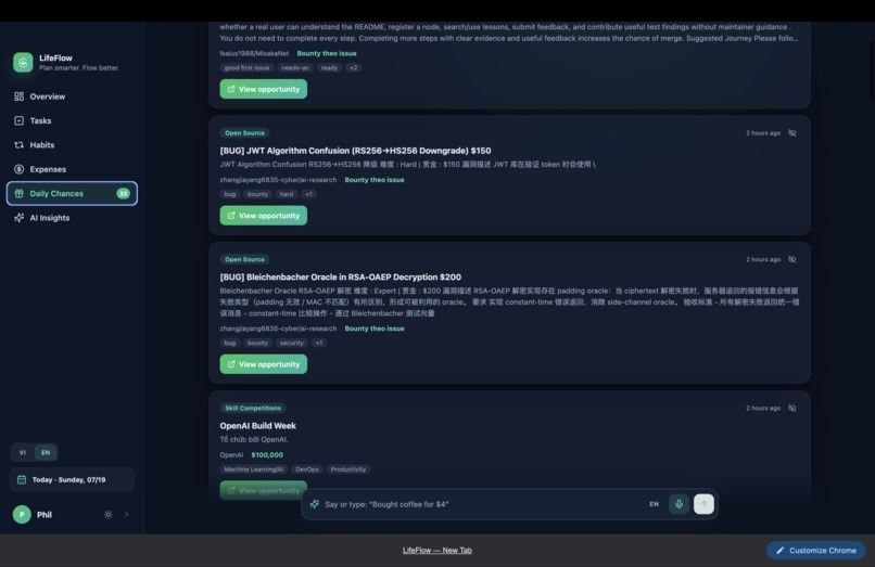 LifeFlow — Your Daily Opportunity OS – screenshot 5