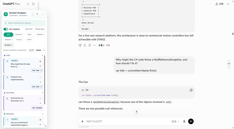ChatGPT Question Navigator – screenshot 3