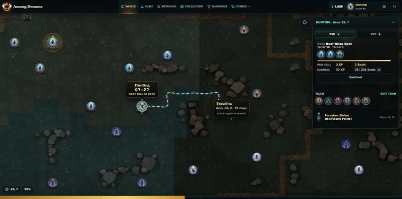 Among Demons Browser Game – screenshot 1