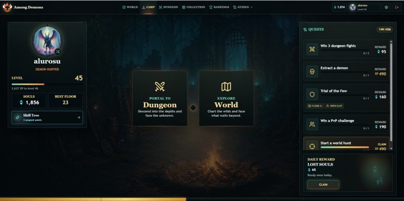 Among Demons Browser Game – screenshot 2
