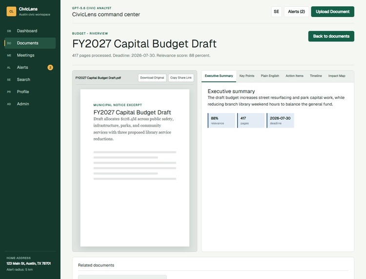 CivicLens – screenshot 1