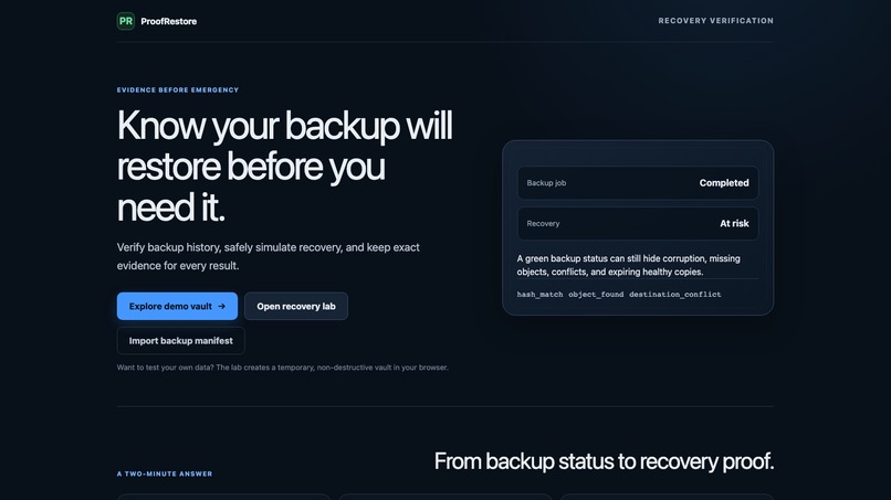 ProofRestore – screenshot 2