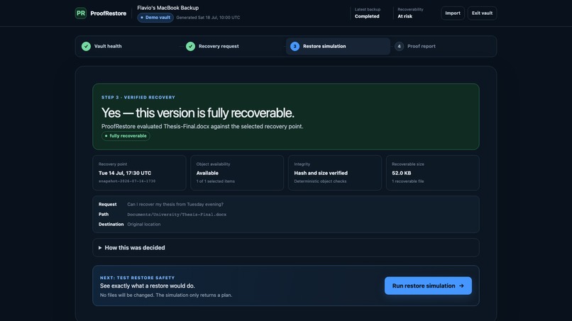 ProofRestore – screenshot 5