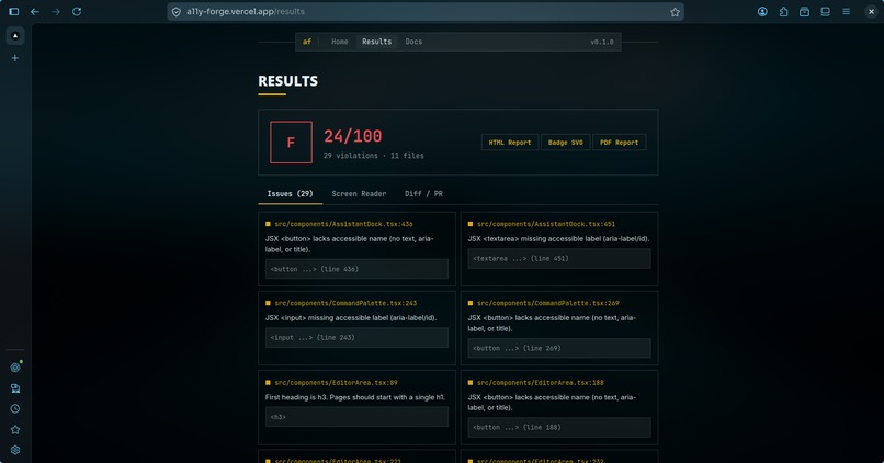 a11y-forge – screenshot 5