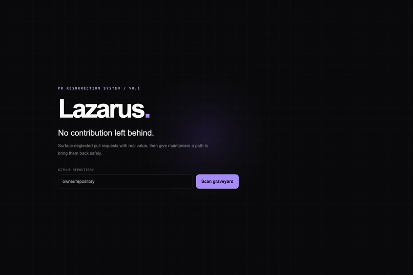 Lazarus — The Pull Request Resurrection Agent – screenshot 1