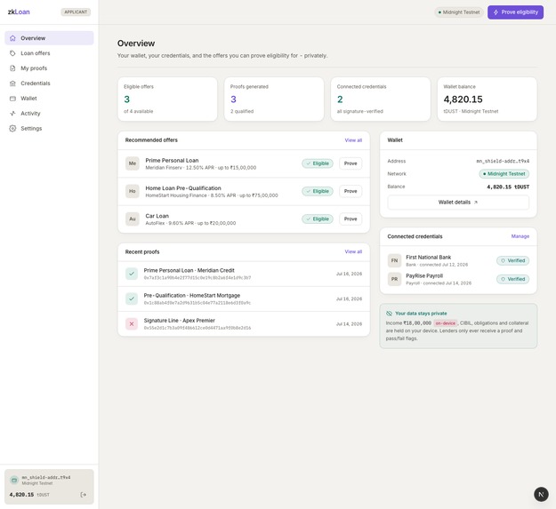 zkLoan – screenshot 1