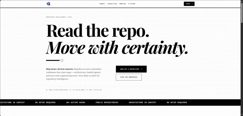 RepoRecon — Understand Faster or Get Left Behind – screenshot 1
