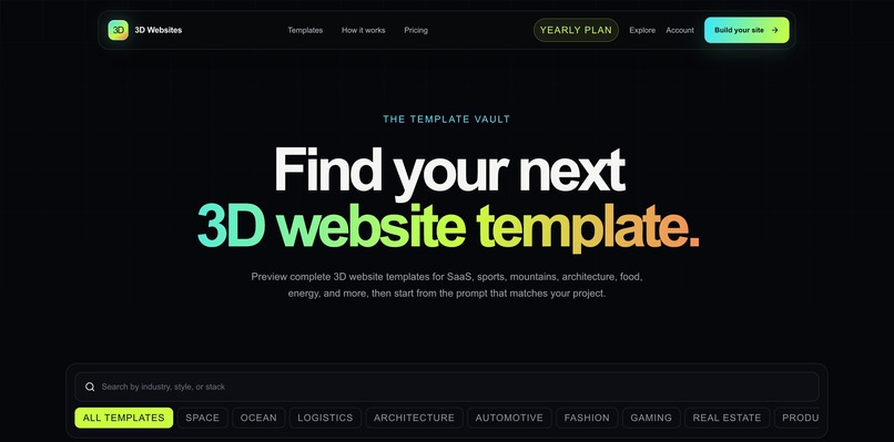 3D Website Templates – screenshot 1
