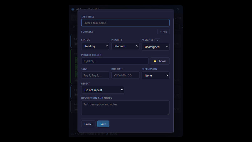 AI Agent Task Hub – screenshot 3