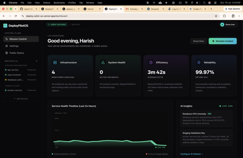 DeployPilotOS: Autonomous AI SRE – screenshot 4