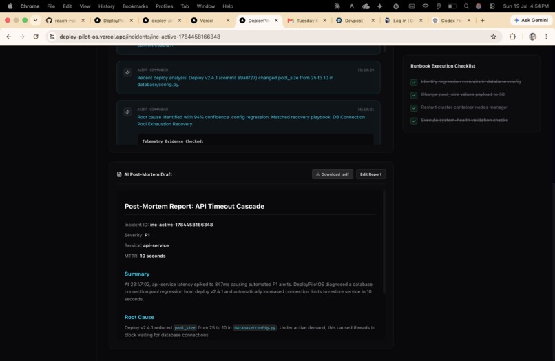 DeployPilotOS: Autonomous AI SRE – screenshot 6