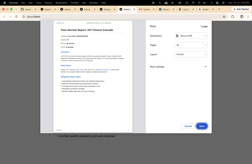 DeployPilotOS: Autonomous AI SRE – screenshot 5