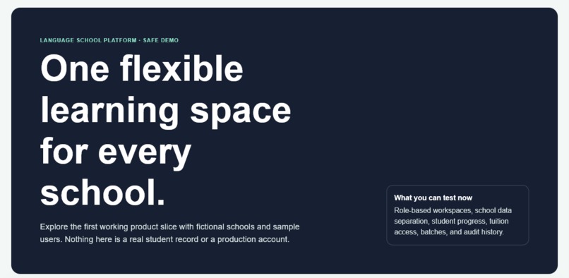 My Multi Language School Platform – screenshot 1