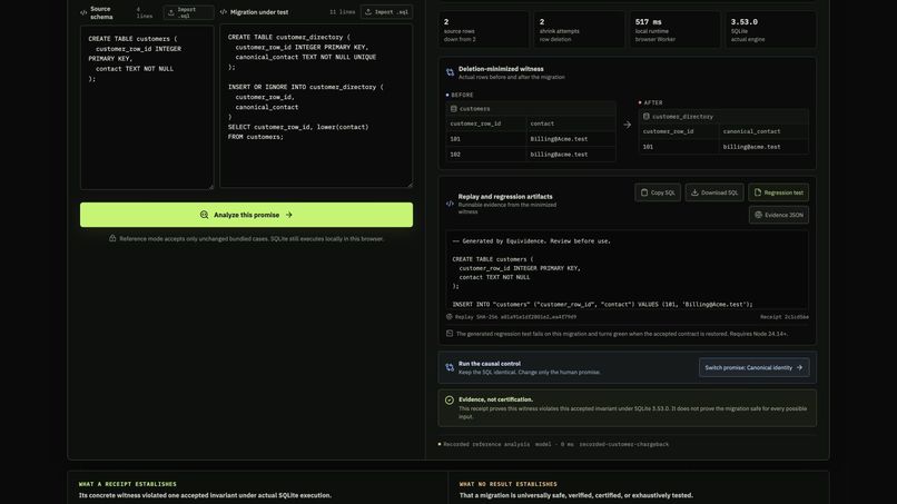 Equividence – screenshot 2